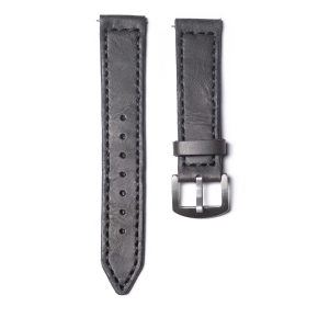 22 mm Çift Kat Deri Saat Kordonu-Siyah 22 mm Çift Kat Deri Saat Kordonu-Siyah